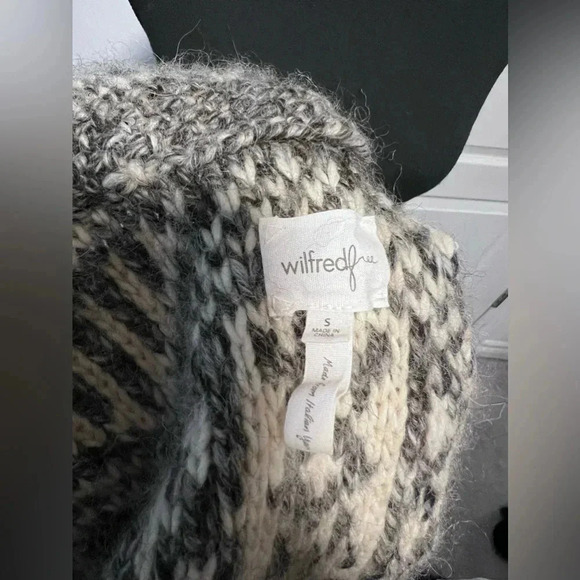 Wilfred | Chunky Knit Wool/Acrylic/Alpaca Button Up Caridigan | Size S - Picture 7 of 8